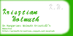 krisztian wolmuth business card